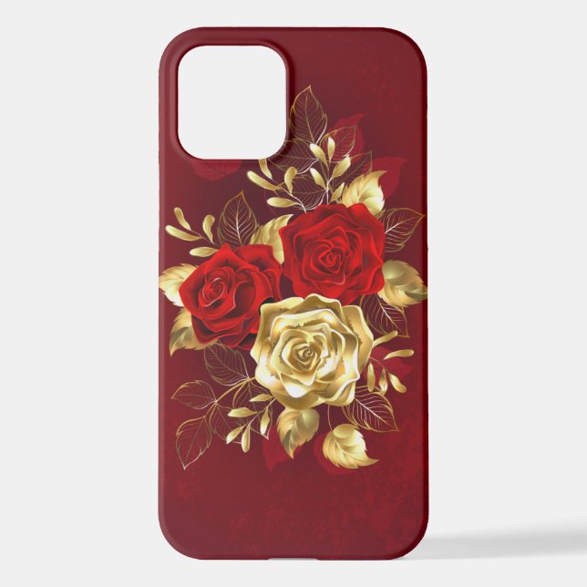 Coque iPhone Trois Roses de bijoux (Verso)