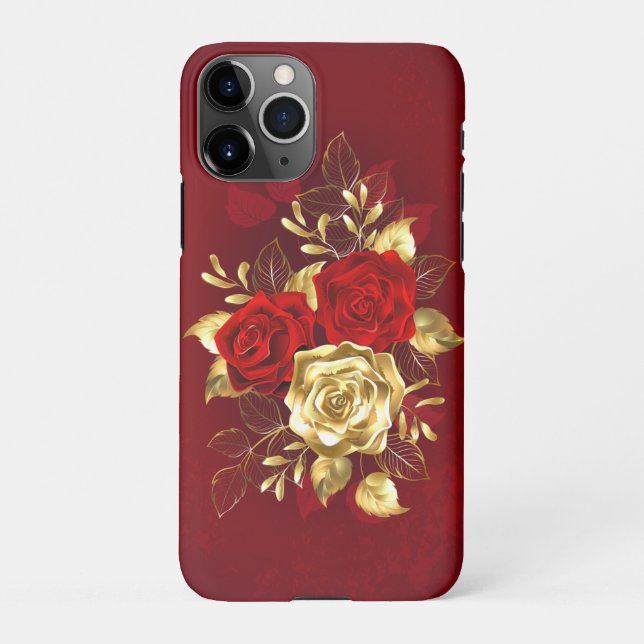 Coque iPhone Trois Roses de bijoux (Dos)