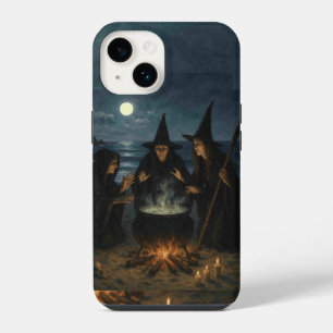 Coque Pour iPhone 14 Trois sorcières brassent un chaudron sous la plein