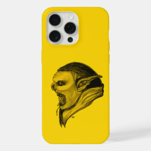 Coque iPhone 15 Pro Max Troll en motif noir et jaune