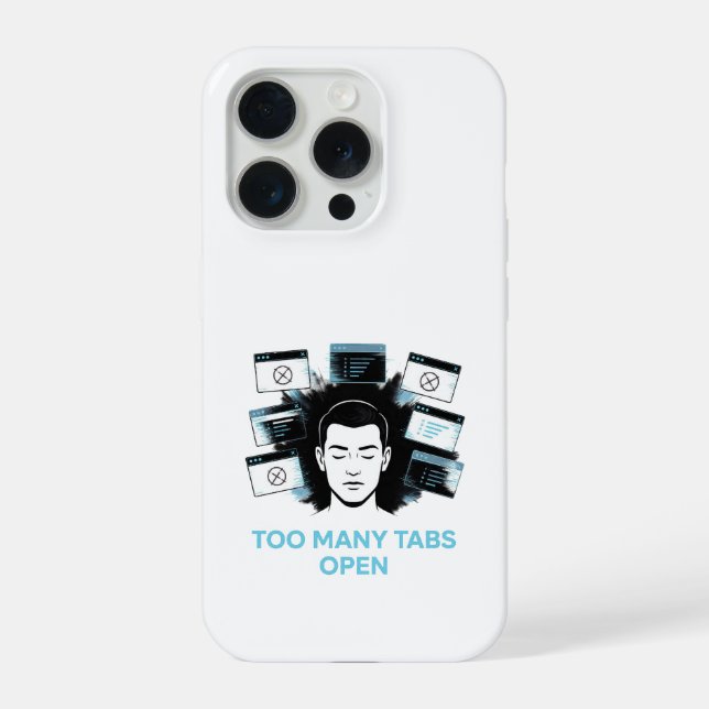 Coque iPhone Trop d'onglets ouverts (Verso)