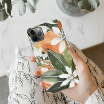Coque iPhone 11Pro Max Tropcal Orange & Flowers Watercolor Pattern<br><div class="desc">Tropcal Orange & Flowers Watercolor Pattern</div>