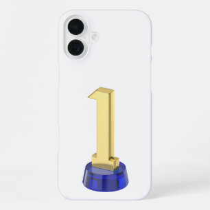 Coque iPhone 16 Plus Trophée numéro un en or