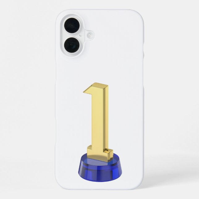 Coque iPhone Trophée numéro un en or (Verso)