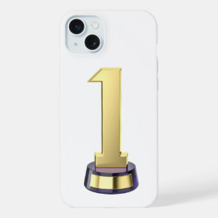 Coque iPhone 15 Plus Trophée numéro un en or