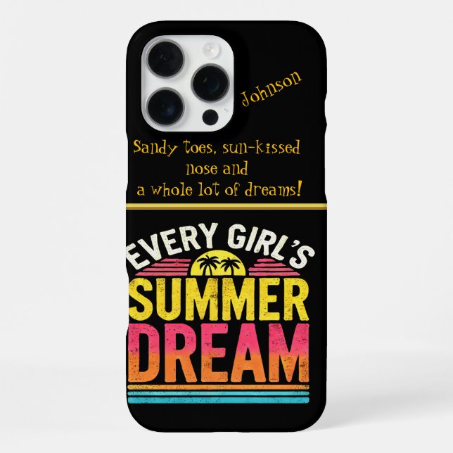 Coque iPhone Tropical Dreams Graphique  (Verso)