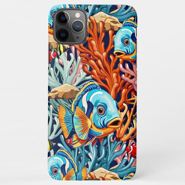 Coque iPhone Tropical Fish Colorful Summer Vibes (Dos)