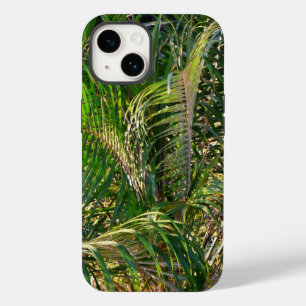 Coque Pour iPhone 14 Tropique des contours de palmiers clairs du couche