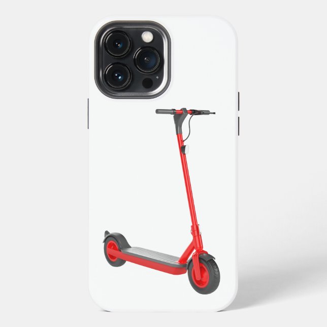 Coque iPhone Trottinette électrique rouge (Verso)
