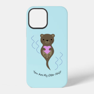 Coque iPhone 12 Tu es ma moitié loutre