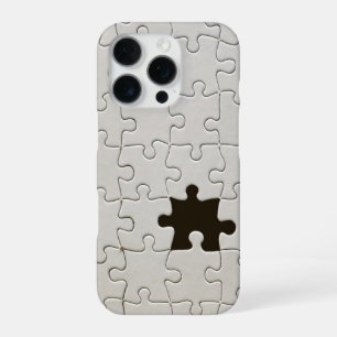 Coque iPhone 16 Pro Tu Me Complètes Puzzle Romantique Noir et Blanc