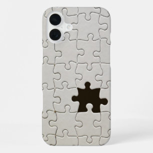 Coque iPhone 16 Plus Tu Me Complètes Romantique Noir et Blanc Puzzle
