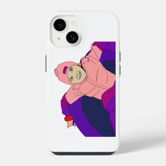 Coque iPhone Tubes à neige pour fille (Verso)