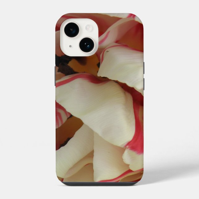 Coque iPhone Tulipe rose et blanche (Verso)