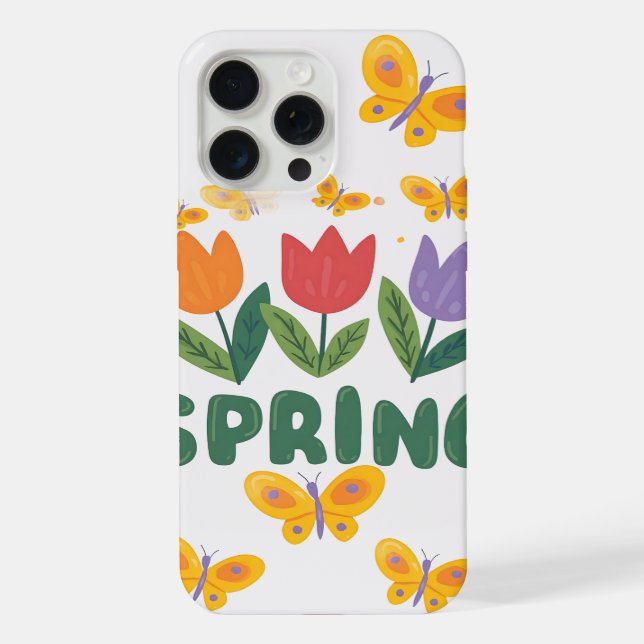Coque iPhone Tulipes de printemps  (Verso)
