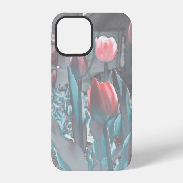 Coque iPhone Tulipes pastel subtiles (Verso)