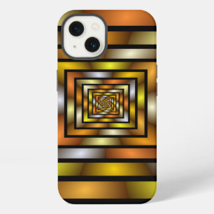 Etui iPhone 13 Tunnel lumineux coloré Trippy Fractal Graphisme