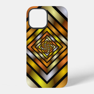 Coque iPhone 12 Tunnel Lumineux Graphique Trippy Fractal Coloré