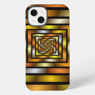 Etui iPhone 13 Tunnel Lumineux Graphisme Coloré Nom de l'Art Frac