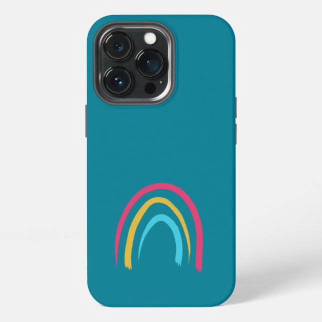 Coque iPhone Turquoise arc-en-ciel (Dos)