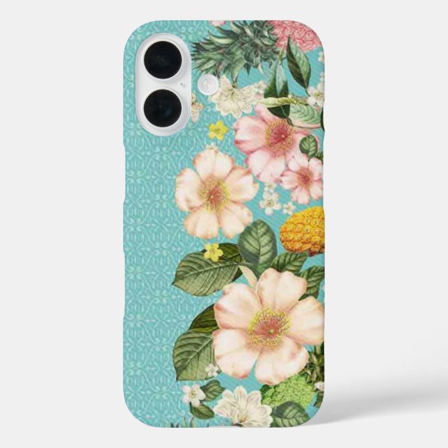 Coque iphone turquoise hawaïen tropical (Verso)