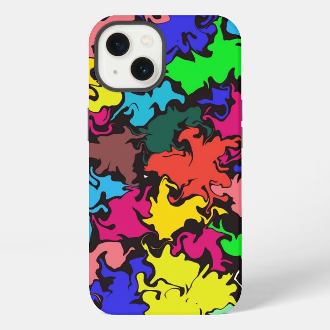 Coque iPhone Twirl coloré Abstrait / (Verso)