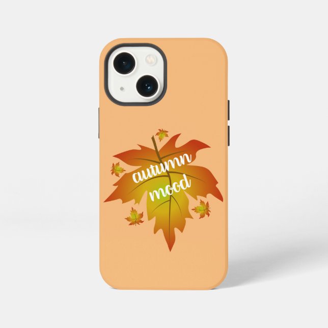 Coque iPhone typo d'automne feuilles d'érable   (Verso)