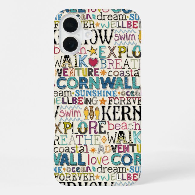 Coque iPhone typographie de mur (Verso)