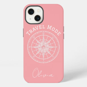 Etui iPhone 13 Typographie du mode Voyage, Boussole Vintage, Mini