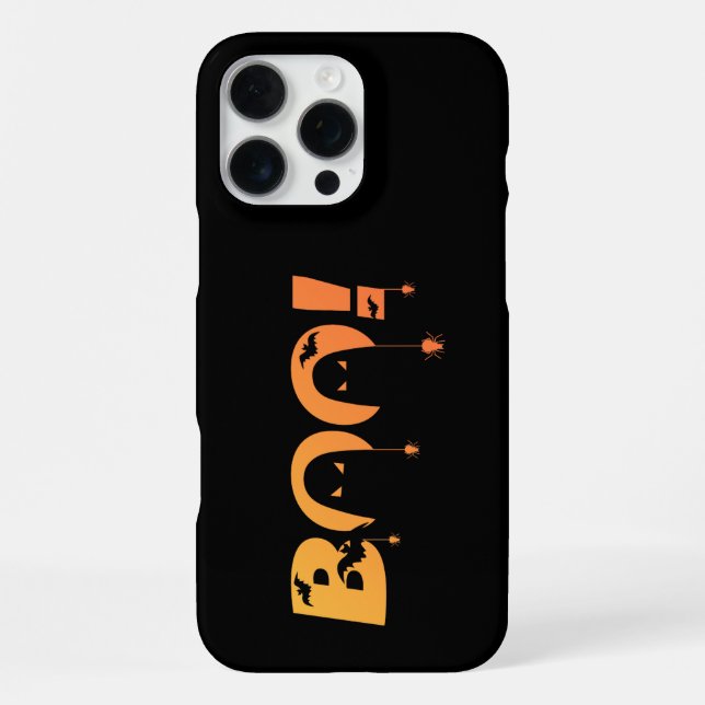 Coque iPhone Typographie effrayante mignonne avec chauves-souri (Verso)