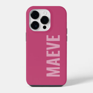 Coque Pour iPhone 14 Plus Typographie minimale moderne rose élégante féminin