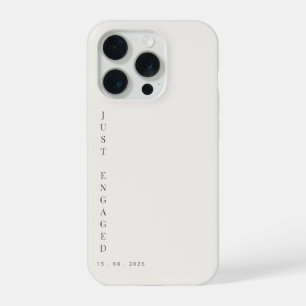 Coque iPhone 15 Pro Typographie minimaliste blanc chaud 'Tout juste fi