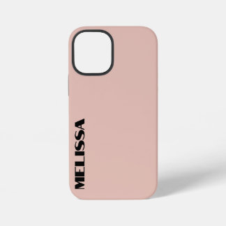 Coque iPhone 12 Mini Typographie moderne grasse beige noir