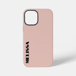 Coque iPhone 12 Mini Typographie moderne grasse beige noir