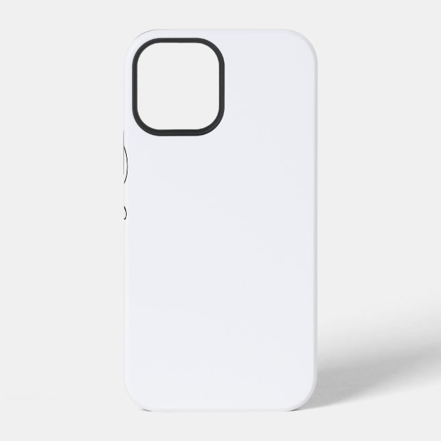 Coque iPhone Typographie Nom Monogramme Modèle moderne élégant (Verso)