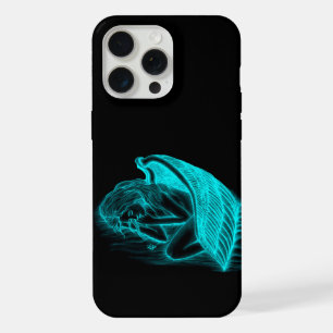 Coque iPhone 15 Pro Max Un ange endormi en noir et vert Design