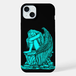 Coque iPhone 15 Plus Un ange endormi sur la pierre