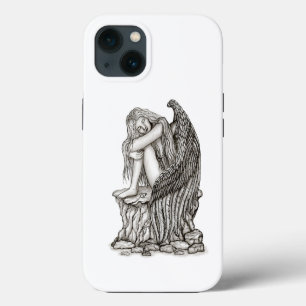 Etui iPhone 13 Un ange endormi sur la pierre