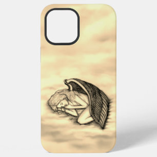 Coque iPhone 12 Pro Max Un ange endormi sur les nuages du ciel