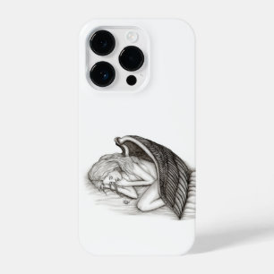 Coque Pour iPhone 14 Plus Un Angel endormi, design noir et blanc