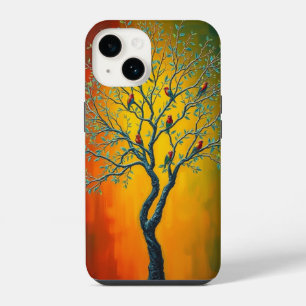 Coque Pour iPhone 14 Un arbre vibrant avec de nombreuses branches et co