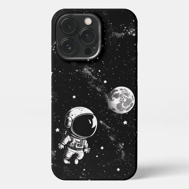 Coque iPhone Un Astronaut Amusant Dans L'Espace (Verso)