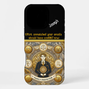 Coque iPhone 16 Pro Max Un avocat symbolise la justice et la protection de