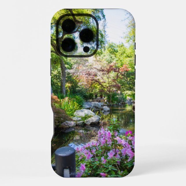 Coque iPhone un beau paysage printanier dans le jardin (Verso)