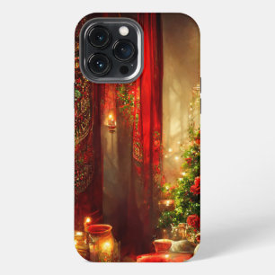 Etui iPhone 13 Pro Max Un beau sapin de Noël au coin du feu