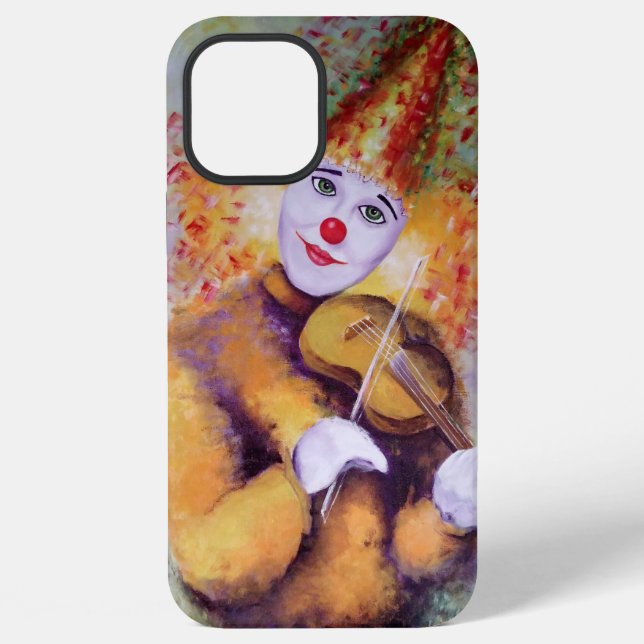 Coque iPhone Un clown doux jouant du violon (Verso)