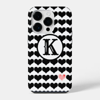 Coque Pour iPhone 14 Plus Un coeur rose (initial)