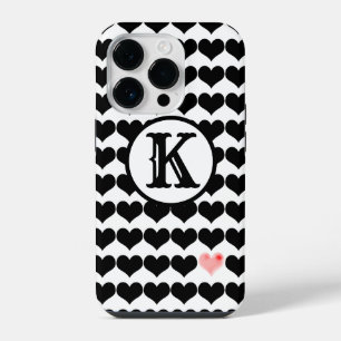 Coque Pour iPhone 14 Plus Un cœur rose (initiale)