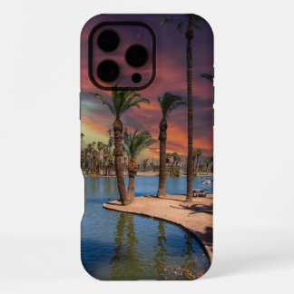 Coque iPhone 16 Pro Max un coucher de soleil dramatique à Encanto Park