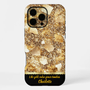 Coque iPhone 16 Pro Max Un écran radieux de brillants éclatants dorés